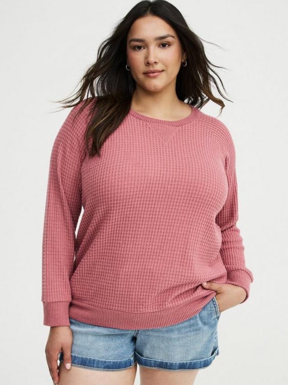 NWT Torrid Waffle Raglan Sweatshirt